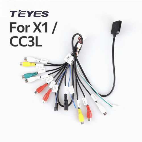 Провода RCA со слотом SIM - переходник Teyes X1, CC3L