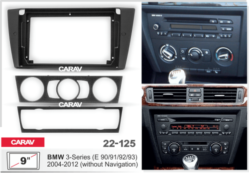 9" Переходная рамка BMW 3-Series (E90/91/92/93) 2004-2012 CARAV 22-125