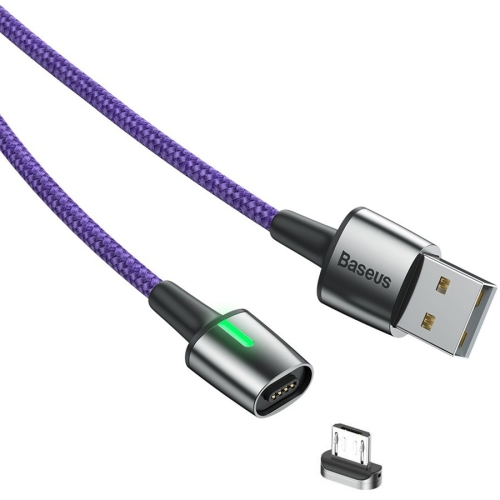 Магнитный кабель USB 2.0 A (m) - micro USB 2.0 B (m) 2м Baseus Zinc Magnetic Cable - Purple