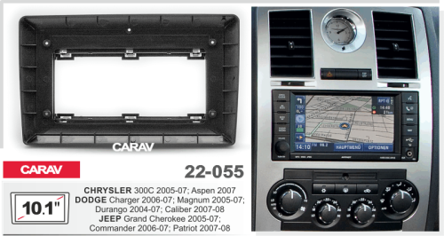 10" Переходная рамка CHRYSLER 300C 2005-2007/ DODGE Charger 2006-2007 Carav 22-055