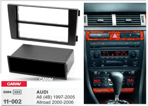 1din" Переходная рамка Audi A6 (4B) 1997-2005, Allroad 2000-2006 CARAV 11-002