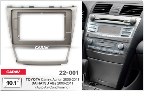 10" Переходная рамка Toyota Camry V40 (климат) Carav 22-001