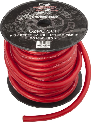 Силовые провода Ground Zero GZPC 50R 20м - красный 