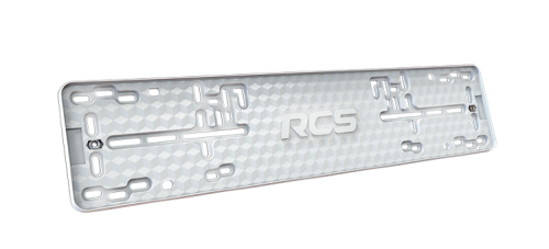 Пластиковая рамка номерного знака RCS-Light Белая