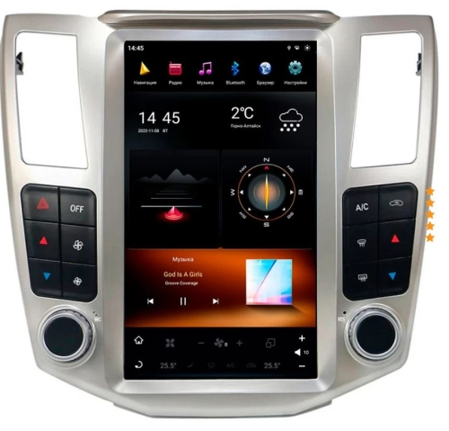 Мультимедийная система Mankana BST-1278X в стиле Tesla для Lexus RX II 03-08г на OS Android, Экран 1