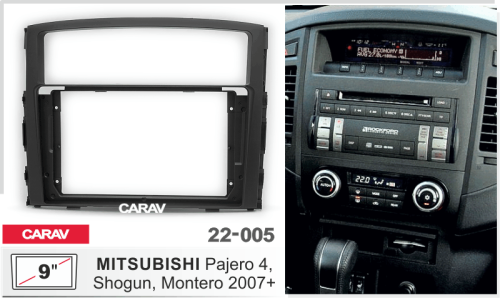 9" Переходная рамка Mitsubishi Pajero 4 CARAV 22-005