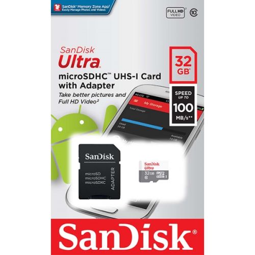 Карта памяти SanDisc MicroSD UHS-I card 32GB Class 10 