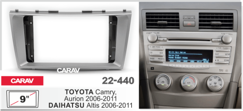 9" Переходная рамка Toyota Camry V40 (кондиционер) Carav 22-440