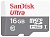 Карта памяти SanDisk 16 Gb MicroSD Class 10 Ultra Android UHS-I (80Mb/s) без адаптера
